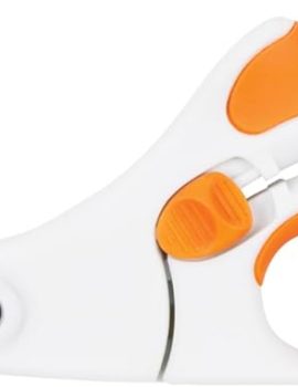 Fiskars Easy Action 8″ Titanium Scissors – Stainless Steel Fabric and Mixed Media Scissors – Arts and Crafts – Orange/White
