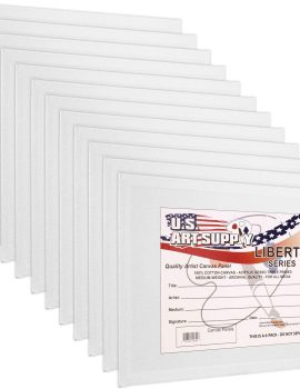 US Art Supply 11 X 14 inch Professional Artist Quality Acid Free Canvas Panels 12-Pack (1 Full Case of 12 Single Canvas Panels)