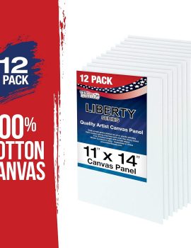 US Art Supply 11 X 14 inch Professional Artist Quality Acid Free Canvas Panels 12-Pack (1 Full Case of 12 Single Canvas Panels)